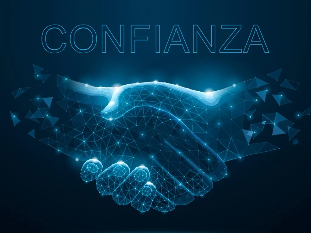 Escena tecnológica moderna con pantallas y estilo futurista