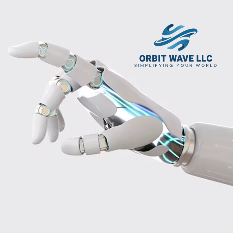 Robot futurista en un entorno tecnológico elegante